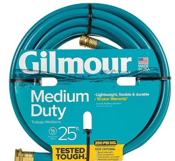 Gilmour medium duty HOSE  5/8X25