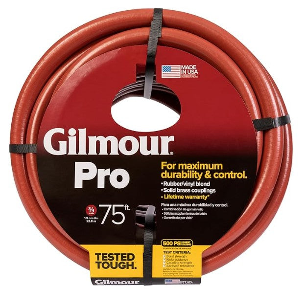 Gilmour Pro Commercial 3/4" x 75' Heavy Duty Water Hose,