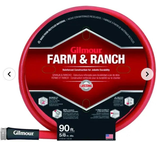 Gilmour hose  farm and ranch 5/8X90